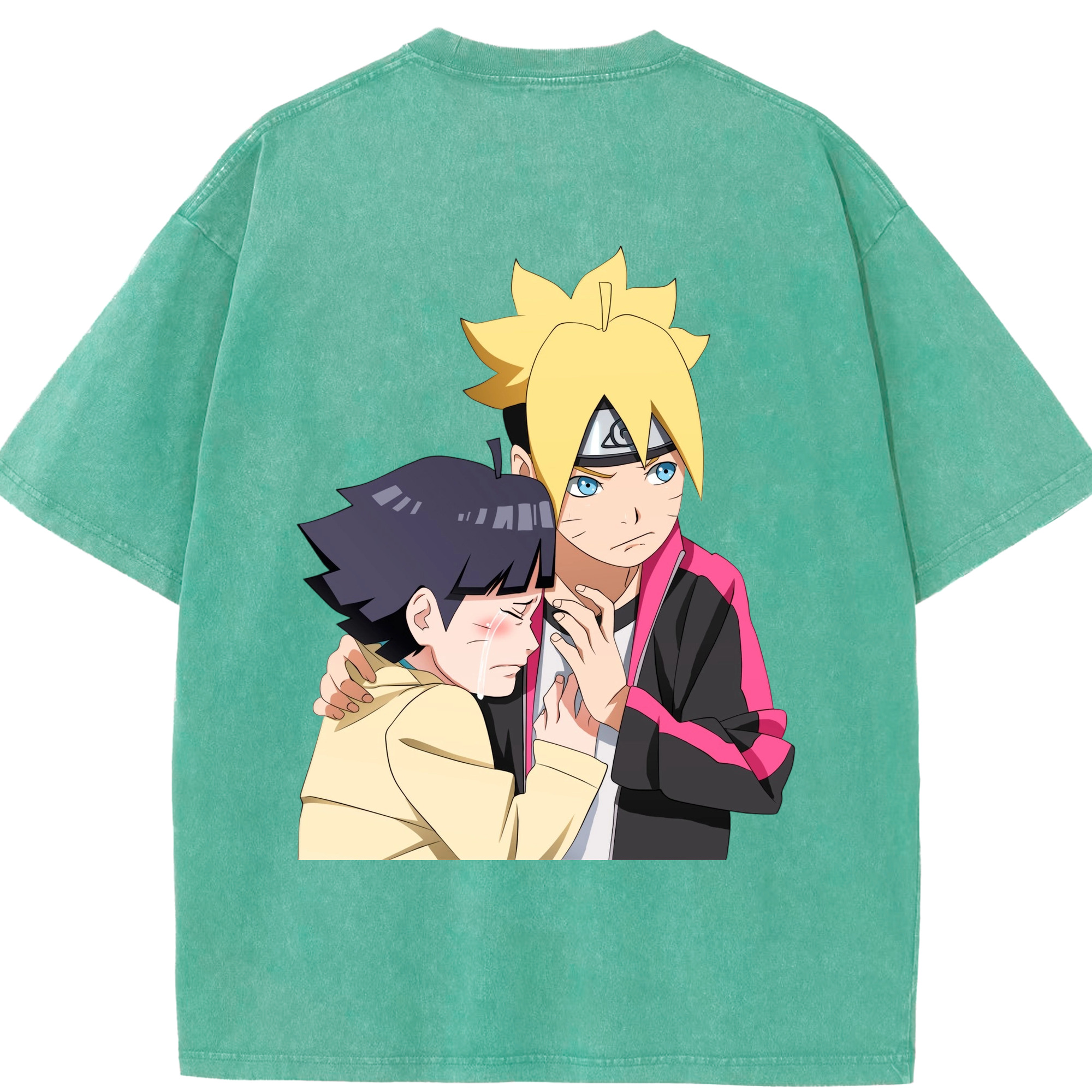 （画像用） NARUTO -ナルト- うずまき ボルト Uzumaki Boruto 綿100% ヴィンテージ風 半袖Tシャツ（背面プリント）